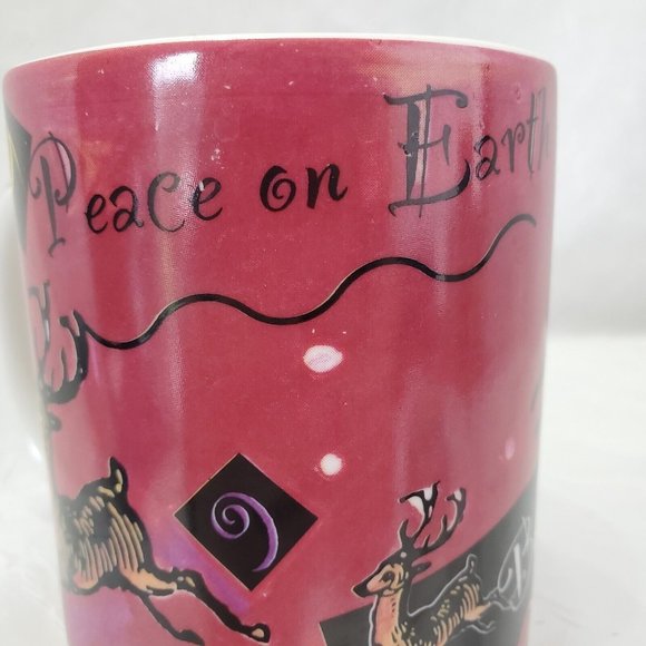 Christmas Starbucks Coffee Mug Cup Peace on Earth Buone Feste Voeux de Noel Deer - Picture 12 of 12